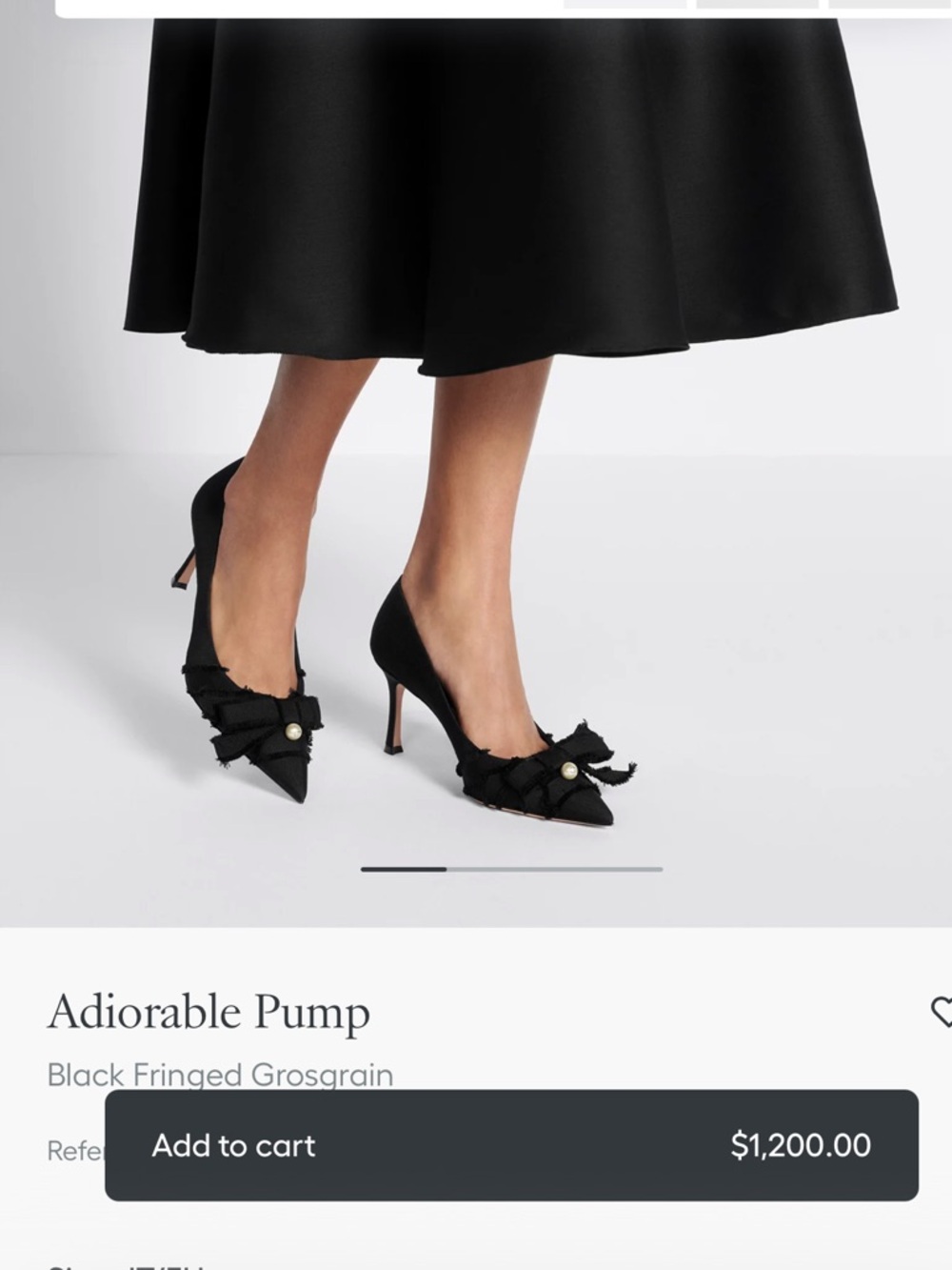Dior Adiorable Pump Black Fringed with pearl